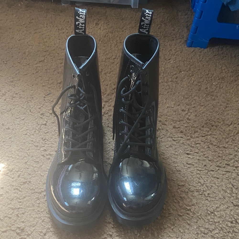 Dr. Martens Glossy Black Lace-Up Boots